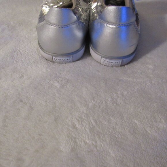 Coach Silver Sequin Shoes Size 7 1/2 B - Picture 3 of 8